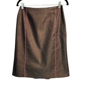 vintage apostrophe pencil skirt size 4 Tufted back Dark Chambray Plum Details